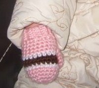 free crochet baby mittens pattern